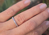 platinum Art Deco vintage 2.4mm diamond eternity band - size 6.9