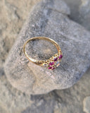 18ct gold ruby and diamond antique Georgian ring