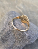 18ct gold ruby and diamond antique Georgian ring