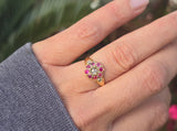 18ct gold ruby and diamond antique Georgian ring