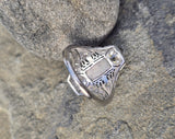 Platinum filigree c.1920's opal and diamond ring