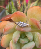 14k gold two-tone diamond antique estate engagement ring