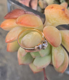 14k gold two-tone diamond antique estate engagement ring