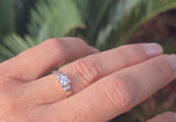 14k gold two-tone diamond antique estate engagement ring