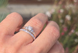 14k gold two-tone diamond antique estate engagement ring