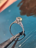 platinum Edwardian mine cut diamond filigree estate vintage antique ring