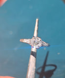 platinum Edwardian mine cut diamond filigree estate vintage antique ring