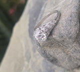 platinum c.1902's European cut diamond filigree estate vintage antique ring