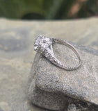 platinum c.1902's European cut diamond filigree estate vintage antique ring