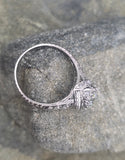 platinum c.1902's European cut diamond filigree estate vintage antique ring