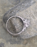 platinum c.1902's European cut diamond filigree estate vintage antique ring
