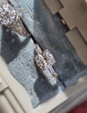 Platinum diamond vintage engagement ring - apx 1.57ct tw GIA certified