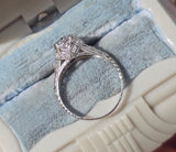 platinum c.1902's European cut diamond filigree estate vintage antique ring
