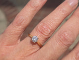18k gold 1.01ct diamond solitaire ring - GIA certified