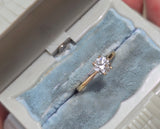 18k gold 1.01ct diamond solitaire ring - GIA certified