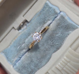 18k gold 1.01ct diamond solitaire ring - GIA certified
