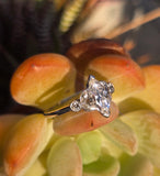 platinum vintage marquise diamond engagement ring