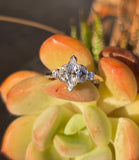platinum vintage marquise diamond engagement ring