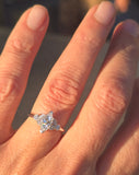 platinum vintage marquise diamond engagement ring
