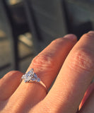 platinum vintage marquise diamond engagement ring
