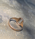 10k gold Deco moonstone antique ring