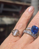 10k gold Deco moonstone antique ring