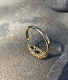 18ct gold sapphire and diamond antique band ring - hallmarks