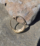 18ct gold sapphire and diamond antique band ring - hallmarks