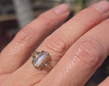 10k gold Deco moonstone antique ring