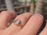 10k gold Deco moonstone antique ring
