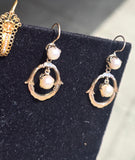 8ct gold Victorian pearl antique estate earrings