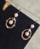 8ct gold Victorian pearl antique estate earrings