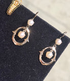 8ct gold Victorian pearl antique estate earrings