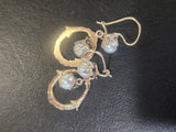 8ct gold Victorian pearl antique estate earrings