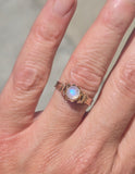9ct gold Victorian moonstone antique ring