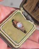 9ct gold Victorian moonstone antique ring