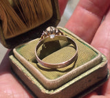 9ct gold Victorian moonstone antique ring