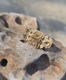 14ct gold Victorian poison locket antique ring HOLD