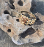 14ct gold Victorian poison locket antique ring HOLD