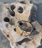 14ct gold Victorian poison locket antique ring HOLD