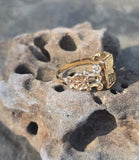 14ct gold Victorian poison locket antique ring HOLD