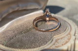 10ct gold Victorian mine cut diamond and blue sapphire ring