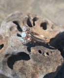 14ct gold Victorian opal & diamond antique ring