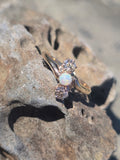 14ct gold Victorian opal & diamond antique ring