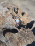 14ct gold Victorian opal & diamond antique ring