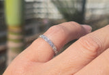 platinum Art Deco vintage 2.5mm diamond eternity band - size 6