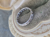 platinum Art Deco vintage 2.5mm diamond eternity band - size 6