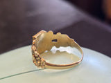 14ct gold Victorian poison locket antique ring HOLD
