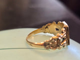 14ct gold Victorian poison locket antique ring HOLD