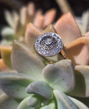 platinum and 18ct gold two tone diamond Art Deco filigree antique c.1920's ring